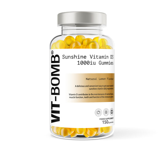VIT-BOMB® Sunshine Vitamin D3, Lemon Flavour Gummies