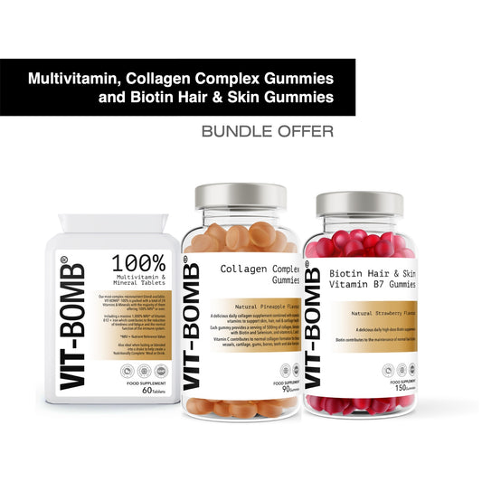 BUNDLE OFFER - Multivitamin, Collagen Complex Gummies and Biotin Hair & Skin Gummies