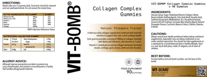 VIT-BOMB® Collagen Complex, Pineapple Flavour Gummies